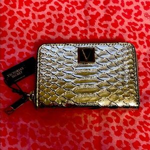 Victoria’s Secret Metallic Python Small Wallet NWT